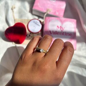 Anillo promesa cristal pequeño