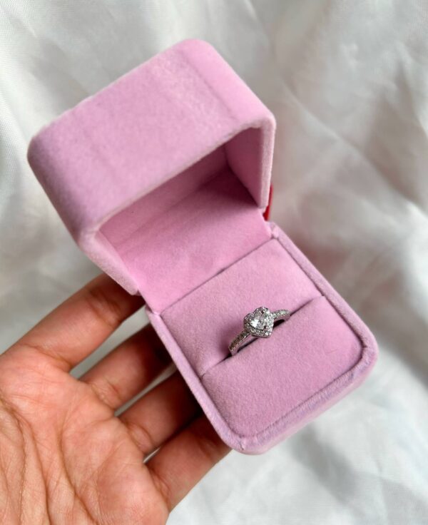 Anillo corazón Plateado - Imagen 2