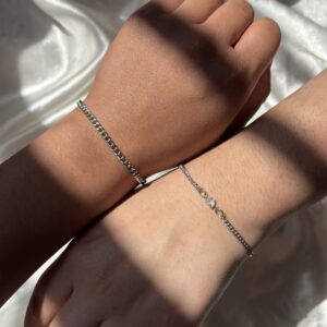 Pulseras para compartir acero inoxidable