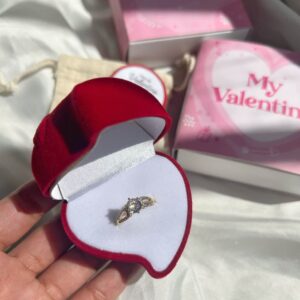 Anillo promesa cristal redondo