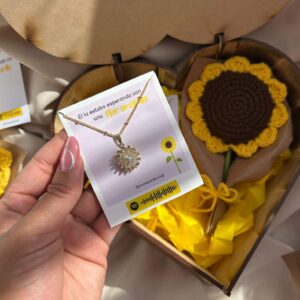 Box flores amarillas collar giratorio