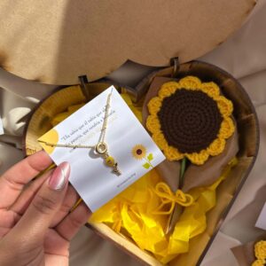 Box flores amarillas collar girasol